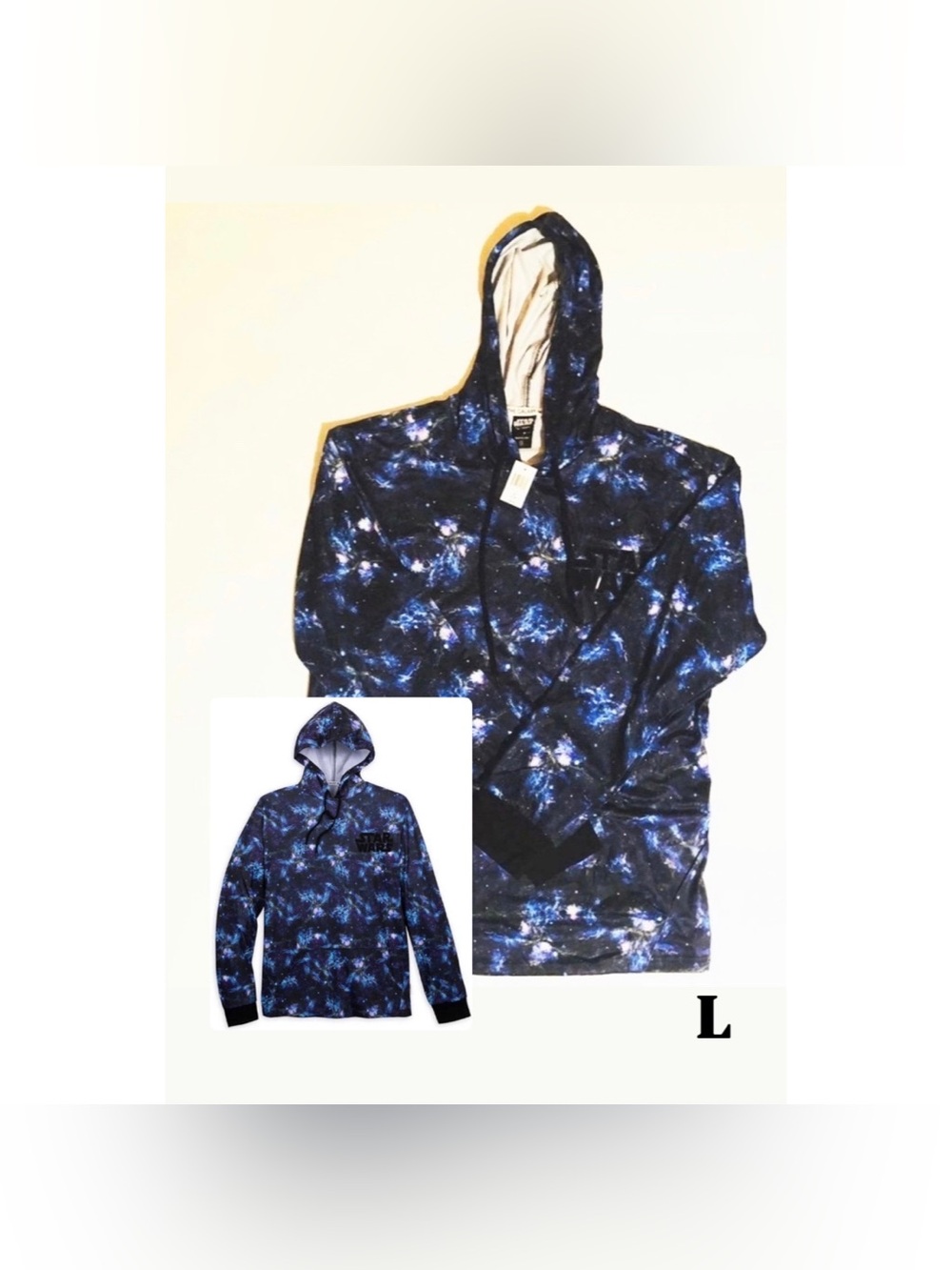 Disney Our Universe Star Wars Galaxy Pullover Hoodie Men’s Size L